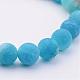 Natural Weathered Agate(Dyed) Stretch Beads Bracelets BJEW-JB02513-04-2