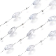 3.28 Fuß facettierte Glasperlenketten mit Chevron-Muster X-CHS-K009-05P-I-1