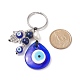 Porte-clés en lapis-lazuli naturel et perles d'eau douce KEYC-JKC00365-3