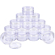 BENECREAT 16 Pack 30ml Empty Clear Plastic Bead Storage Container jar with Rounded Screw-Top Lids for Beads CON-BC0004-22A-50x28-1