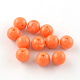 Perles rondes en acrylique d'imitation pierre précieuse X-OACR-R029-8mm-22-1