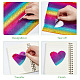 Craspire 7 fogli adesivi impermeabili a colori sfumati arcobaleno per animali domestici DIY-CP0007-13-4