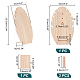 パンダホール木製ネックレスディスプレイスタンド  5 スロット葉の形のジュエリーホルダーチェーンオーガナイザー調節可能な長さのネックレスブレスレットイーゼルホームセンタージュエリーショー用の背面にペグ付き  1 PC NDIS-WH0001-11-3