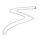 304 Stainless Steel Ball Chain Necklaces NJEW-I245-04F-P-1