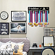Word Triathlon Fashion Iron Medal Hanger Holder Display Wall Rack ODIS-WH0021-035-7