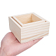 Pandahall 4 pieza 2 tamaños caja de madera pequeña cuadrada OBOX-PH0001-01-7