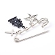 Iron Safety Brooch for Halloween JEWB-BR00048-04-3