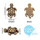 PandaHall 120pcs Tortoise Spacer Beads FIND-PH0005-48-5