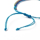 4Pcs 4 Style Alloy & Glass Braided Bead Bracelets Set BJEW-B065-09E-6