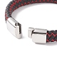 Leather Braided Cord Bracelets BJEW-E345-07-P-4