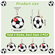 Porte-clés pendentif en acrylique et alliage émaillé imprimé sur le thème du football KEYC-AB00046-2