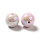 Placage uv perles acryliques irisées arc-en-ciel opaques MACR-D063-01B-4