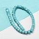 Teints perles synthétiques turquoise brins G-G075-B02-02-3