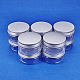 BENECREAT 10 Pack 2.8oz/80ml Column Plastic Clear Storage Containers Jars Organizers with Aluminum Screw-on Lids CON-BC0004-86-6