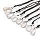 Natürliche Quarzkristall-Nuggets-Anhänger-Halskette mit Polyesterschnur für Damen G-H285-05B-1