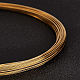 Benecreat 22 gauge/0.6mm filo di rame quadrato mezzo filo di ottone giallo duro (0.6x0.6mm) per la realizzazione di anelli KK-WH0034-34G-01-4