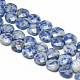 Fili di perle di diaspro macchia blu naturale G-T066-06-1