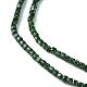 Chapelets de perles en pierre d'or verte synthétique G-F748-P03-01-4