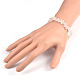 Bracelets extensible avec perles en pierre précieuse BJEW-JB01825-4