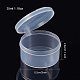 Benecreat 12 Packung 35 ml runde durchsichtige Aufbewahrungsbehälter aus Kunststoffperlen mit Klappdeckel für Artikel CON-BC0004-17-2