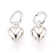 925 стерлингового серебра подвески сердца STER-T008-32S-05-3
