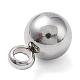 Round 304 Stainless Steel Charms with 201 Stainless Clasp STAS-N025-02-6mm-3
