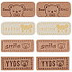 Gorgecraft 80 pièces 4 styles style dessin animé ours motif pu étiquettes d'étiquettes en cuir DIY-GF0007-22-1