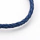 Toma de cable de pulsera de cuero trenzado MAK-L018-04-3