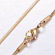 304 Stainless Steel Snake Chain Necklaces STAS-O053-43G-3