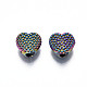Placage en rack perles en alliage de couleur arc-en-ciel PALLOY-S180-342-2