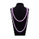 Glass Pearl Beaded Necklaces NJEW-K042-10mm-HD39-2