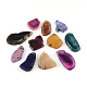 Mixed Shaped Dyed Natural Crackle Agate Pendants G-R270-74-1