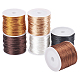 PandaHall 96 Yards 6 Colors Nylon Trim Silk Cord， 1.5mm Satin Rattail Cord String for Chinese Knot NWIR-PH0001-55B-1