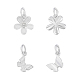 4 шт. 2 стиля 925 подвески из стерлингового серебра с соединительными кольцами и 925 штампа STER-PH0003-44-1