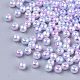 Rainbow ABS Plastic Imitation Pearl Beads OACR-Q174-6mm-01-2