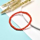 Faceted Glass Rondelle Beads Stretch Bracelet for Kid BJEW-JB06807-07-2