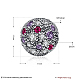 925 sterling zircone cubique en argent perles européennes STER-BB16504-3