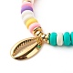 Ensemble de bracelets extensibles à breloques en zircone cubique en forme de coquille pour adolescentes femmes BJEW-JB06850-01-12