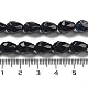 Chapelets de perles perles en agate noire naturelle G-P520-B15-01-5