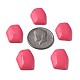 オペークアクリルカボション  不規則な六角形  濃いピンク  25.5x19.5x5.5mm  約253個/500g MACR-S373-143-A10-7