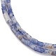 Brins de perles de jaspe de tache bleue naturelle G-C301-02-3