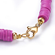 Colliers de foulard en perles de polymère faites main en pâte polymère NJEW-JN02446-01-3