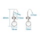 316 Surgical Stainless Steel Earring Hooks X-STAS-TAC0001-01D-6