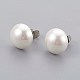 Perlas de concha perla orejeras EJEW-JE02894-02-2