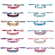 Anattasoul Set di braccialetti con cordino intrecciato in poliestere 12 pz 12 colori BJEW-AN0001-56-1