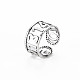 メンズアイアンカフフィンガー指輪  オープンリング  カドミウムフリー＆鉛フリー  アンティークシルバー  usサイズ5 1/4(15.9mm) RJEW-N029-029-3