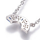 (vente de bijoux pour fêtes d'usine) colliers avec pendentif en laiton et zircone cubique NJEW-O117-01P-3