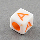Mixed Cube with Letter Opaque Acrylic Beads SACR-S178-07-3