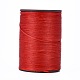 平らなワックス糸ストリング  マイクロマクラメコード  革縫い用  レッド  0.8mm  約109.36ヤード（100m）/ロール YC-P003-A11-1