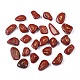 Perles sculptées en jaspe rouge naturel G-M366-06-1